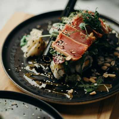 Tuna salad with edamame beans