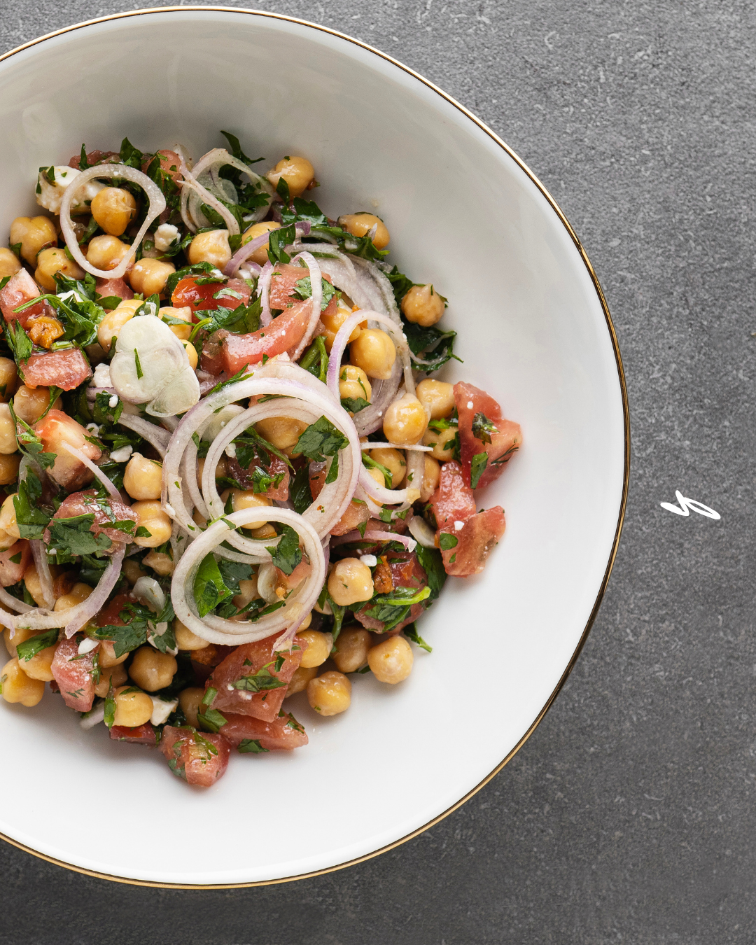 A chickpea salad